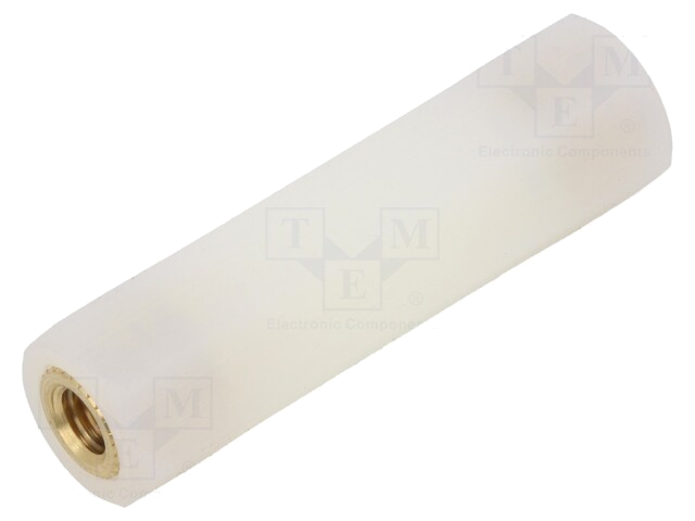 Isolatiebus; Int.schroefdraad: M6; L: 50mm; UL94V-2; Mat: polyamide Isolatiebus; Int.schroefdraad: M6; L: 50mm; UL94V-2; Mat: polyamide
